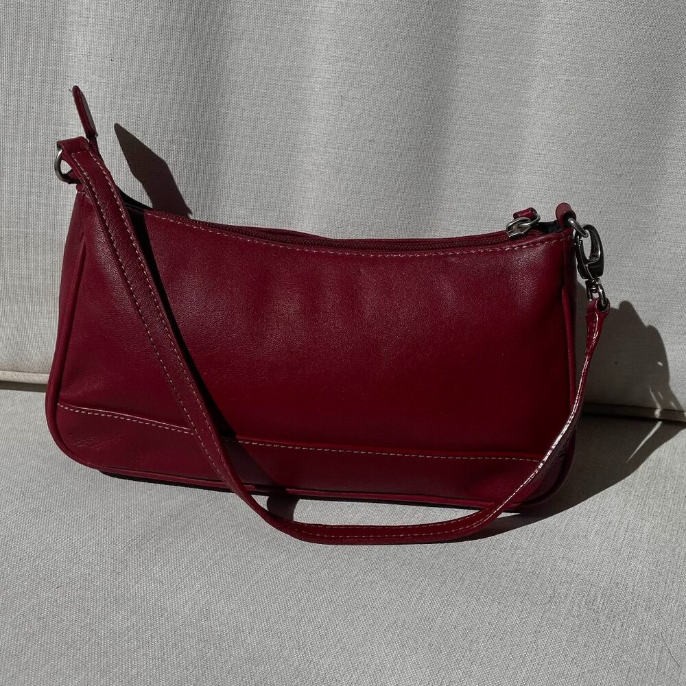 Red Leather Shoulder Bag